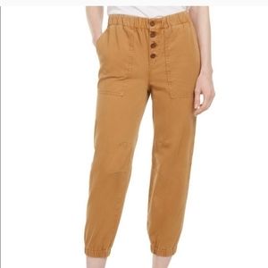 Free people cadet tan natural khaki jogger pants